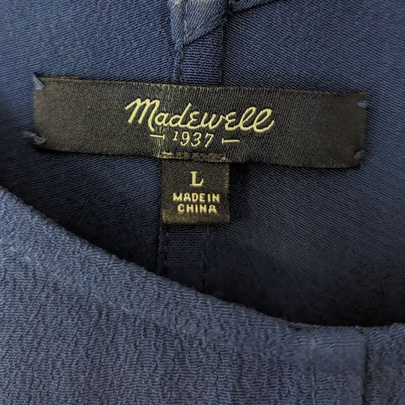 Madewell Color Block Tunic Dress Blue and White Size Large - Picture 5 of 9